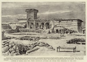 Intérieur du fort de Mundia Khar, où les lieutenants Edwardes et Fowler ont été emprisonnés par Umra Khan - Henry William Brewer